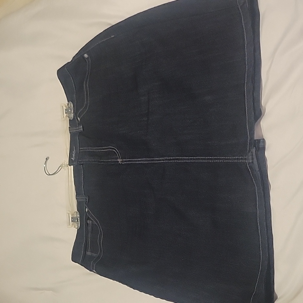 Nine West Blue Black Mini Pencil Skirt Casual Size 16 Average.  NWOT